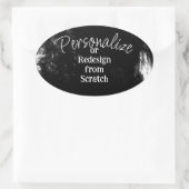 Erstellen Sie Ihr eigenes Personalisiert Ovaler Aufkleber (Tasche)