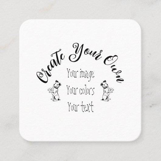 Erstellen Sie Ihr eigenes Personalisiert Quadratische Visitenkarte (Vorderseite)