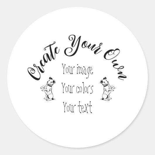 Erstellen Sie Ihr eigenes Personalisiert Runder Aufkleber (Vorderseite)
