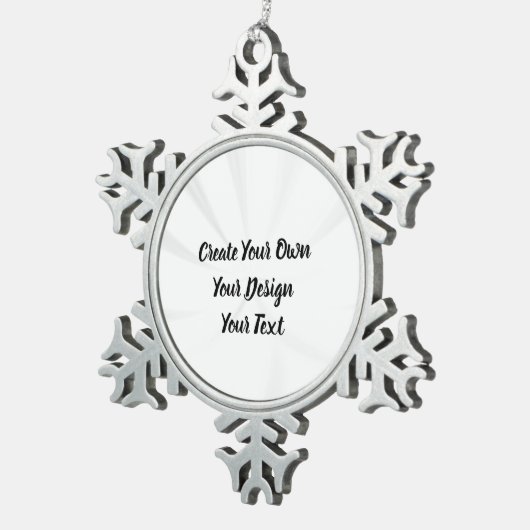 Erstellen Sie Ihr eigenes Personalisiert Schneeflocken Zinn-Ornament (Rechts)