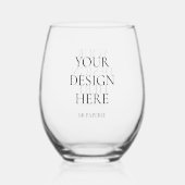 Erstellen Sie Ihr eigenes Personalisiert Weinglas Ohne Stiel (Vorderseite)