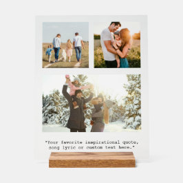 Erstellen Sie Ihr eigenes Personalisiertes 3-Foto  Acrylschild