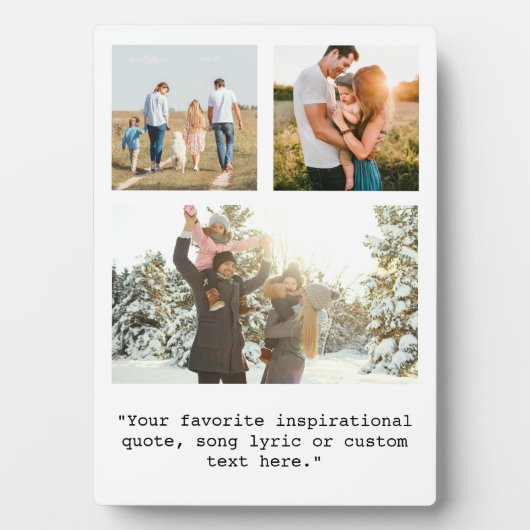Erstellen Sie Ihr eigenes Personalisiertes 3-Foto  Fotoplatte (Vorderseite)