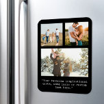 Erstellen Sie Ihr eigenes Personalisiertes 3-Foto  Magnet<br><div class="desc">Erstellen Sie Ihren eigenen Foto- und Anführungsmagnet. Enthält drei Ihrer Fotos und personalisierten Text in minimalistischer Schrift Typografie.</div>