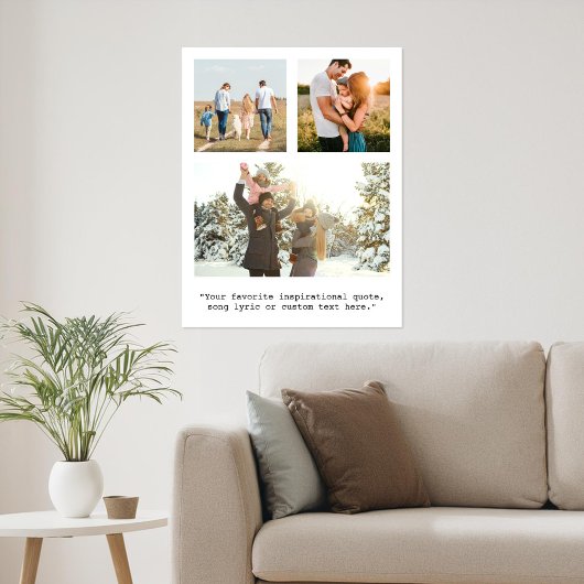 Erstellen Sie Ihr eigenes Personalisiertes 3-Foto Poster