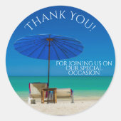 Erstellen Sie Ihr eigenes Personalisiertes Dankesc Runder Aufkleber (Vorderseite)