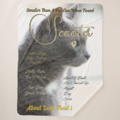 Erstellen Sie Ihr eigenes Personalisiertes Haustie Sherpadecke (Vorderseite)