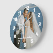 Erstellen Sie Ihr eigenes Personalisiertes Hochzei Große Wanduhr (Winkel)