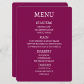 Erstellen Sie Ihr eigenes Personalisiertes Menü Menükarte (Vorne/Hinten)