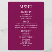 Erstellen Sie Ihr eigenes Personalisiertes Menü Menükarte (Vorderseite)