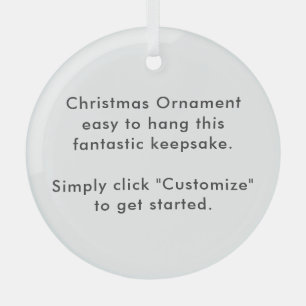 Erstellen Sie Ihr eigenes personalisiertes Ornament Aus Glas