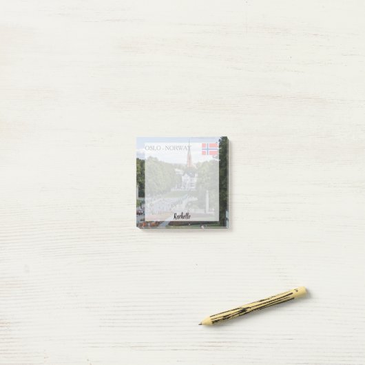 Erstellen Sie Ihr eigenes personalisiertes Oslo be Post-it Klebezettel (Auf Schreibtisch)