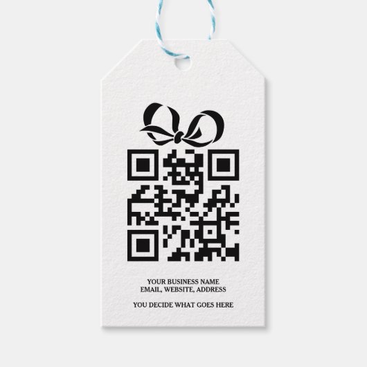 Erstellen Sie Ihr eigenes Personalisiertes QR-Code Geschenkanhänger (Vorderseite)