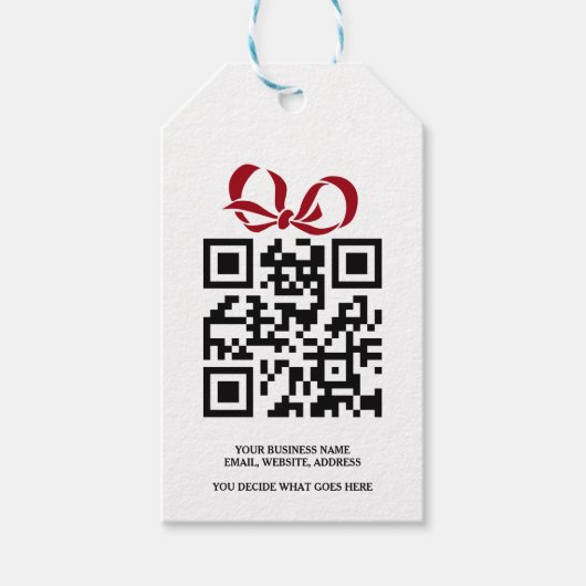 Erstellen Sie Ihr eigenes Personalisiertes QR-Code Geschenkanhänger (Vorderseite)