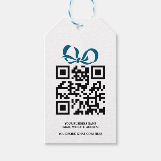 Erstellen Sie Ihr eigenes Personalisiertes QR-Code Geschenkanhänger (Vorderseite)