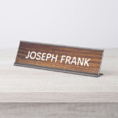 Erstellen Sie Ihr eigenes Personalisiertes rustika Schreibtischnamensplakette (Vorderseite )