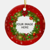 Erstellen Sie Ihr eigenes personalisiertes Weihnac Keramik Ornament (Vorne)