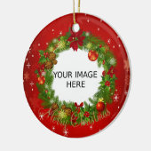 Erstellen Sie Ihr eigenes personalisiertes Weihnac Keramik Ornament (Links)