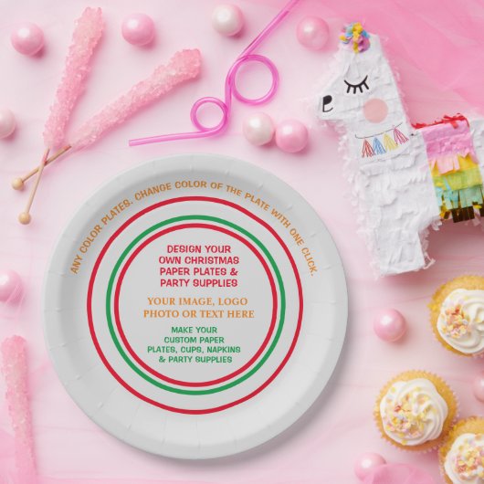 Erstellen Sie Ihr eigenes Personalisiertes Weihnac Pappteller (Party)
