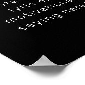Erstellen Sie Ihr eigenes Personalisiertes Zitat-P Poster (Ecke)