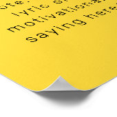 Erstellen Sie Ihr eigenes Personalisiertes Zitat-P Poster (Ecke)