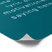 Erstellen Sie Ihr eigenes Personalisiertes Zitat-P Poster (Ecke)