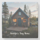 Erstellen Sie Ihr eigenes persönliches Tiny-Home-F Steinuntersetzer (Vorderseite)