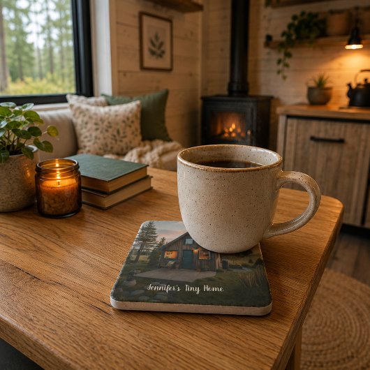 Erstellen Sie Ihr eigenes persönliches Tiny-Home-F Steinuntersetzer