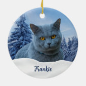 Erstellen Sie Ihr eigenes Pet-Foto Keramik Ornament (Hinten)