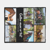 Erstellen Sie Ihr eigenes Pferd Foto Collage Schwa Fleecedecke (Vorderseite (Horizontal))