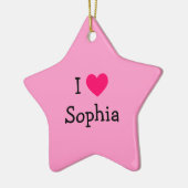 Erstellen Sie Ihr eigenes Pink Heart Baby Girl Fot Keramikornament (Links)