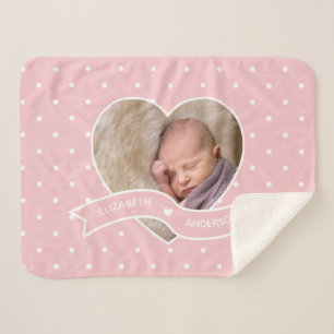 Erstellen Sie Ihr eigenes Pink & White Polka Dots  Sherpadecke