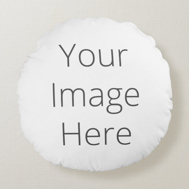 Erstellen Sie Ihr eigenes Polyester-Rundwurfkissen Rundes Kissen (Vorderseite)