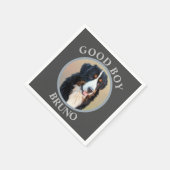 Erstellen Sie Ihr eigenes Portrait Foto Modernes G Serviette (Ecke)