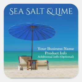 Erstellen Sie Ihr eigenes Produktmarken-Beach-Them Quadratischer Aufkleber