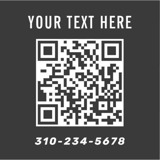 Erstellen Sie Ihr eigenes Qr-Code-Auto Aufkleber (Vorderseite)