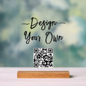 Erstellen Sie Ihr eigenes QR-Code-Geschäft Acrylschild (Neutral)