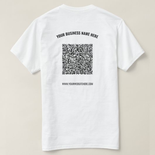 Erstellen Sie Ihr eigenes QR-Code-Geschäft T-Shirt (Design Rückseite)