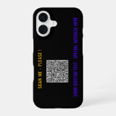 Erstellen Sie Ihr eigenes QR-Code-iPhone-Case-Beis iPhone 16 Hülle (Rückseite)