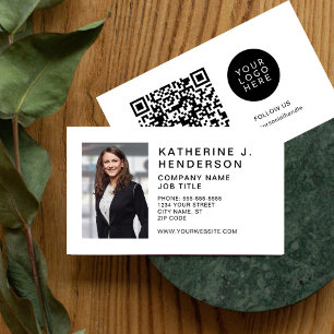 Erstellen Sie Ihr eigenes QR-Foto mit eigenem Logo Visitenkarte
