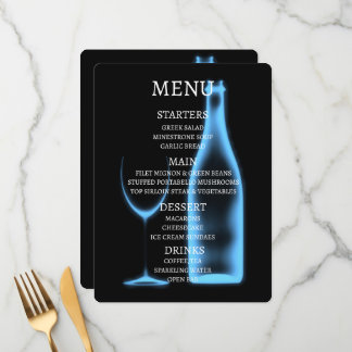 Erstellen Sie Ihr eigenes Rayglas & Flasche Menükarte