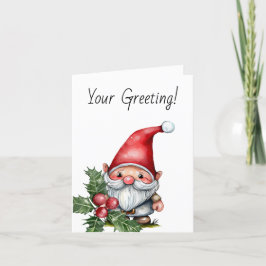 Erstellen Sie Ihr eigenes Red Christmas Gnome Feiertagskarte