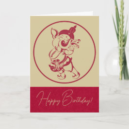 Erstellen Sie Ihr eigenes Red & Gold Ganesh-Blatt Feiertagskarte