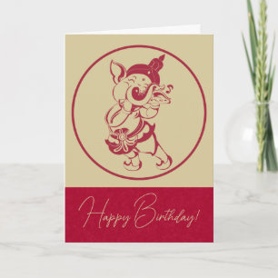 Erstellen Sie Ihr eigenes Red & Gold Ganesh-Blatt Feiertagskarte