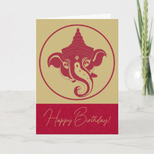 Erstellen Sie Ihr eigenes Red & Gold Ganesh Feiertagskarte