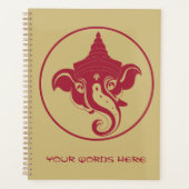 Erstellen Sie Ihr eigenes Red & Gold Ganesh Planer (Vorderseite)