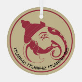 Erstellen Sie Ihr eigenes Red & Gold Ganesh Profil Ornament Aus Glas (Rückseite)
