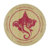 Erstellen Sie Ihr eigenes Red & Gold Ganesh Schneidebrett (Vorderseite)