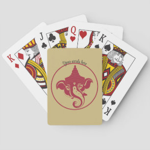 Erstellen Sie Ihr eigenes Red & Gold Ganesh Spielkarten