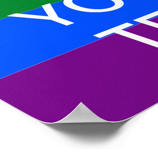 Erstellen Sie Ihr eigenes Regenbogen "BEHALT CALM" Poster (Ecke)